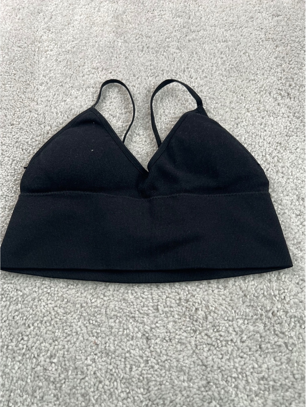 Danskin Femme Black Ribbed Cami Tank Top Size M